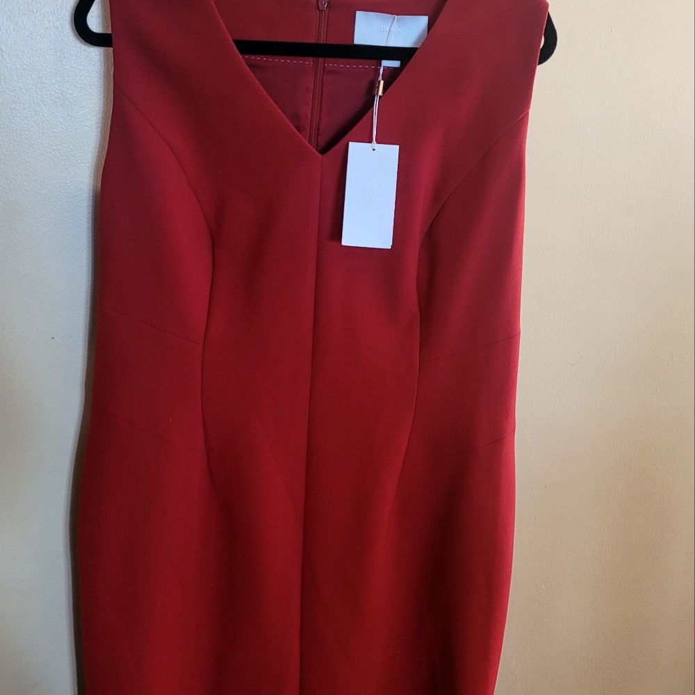 Red power dress....Hugo Boss